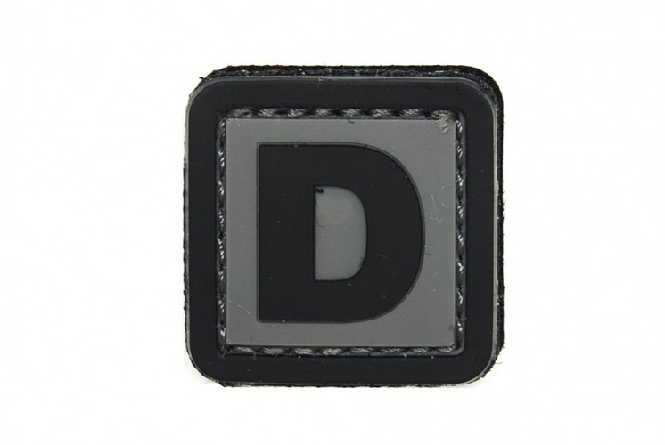 Patch 3D PVC Lettera D