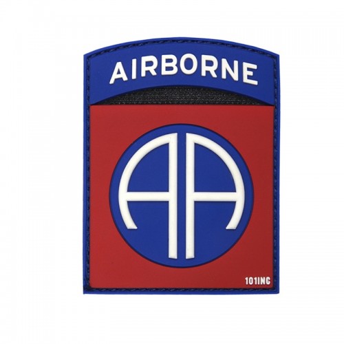 Patch 3D PVC Airborne 82rd Rossa (101 INC)