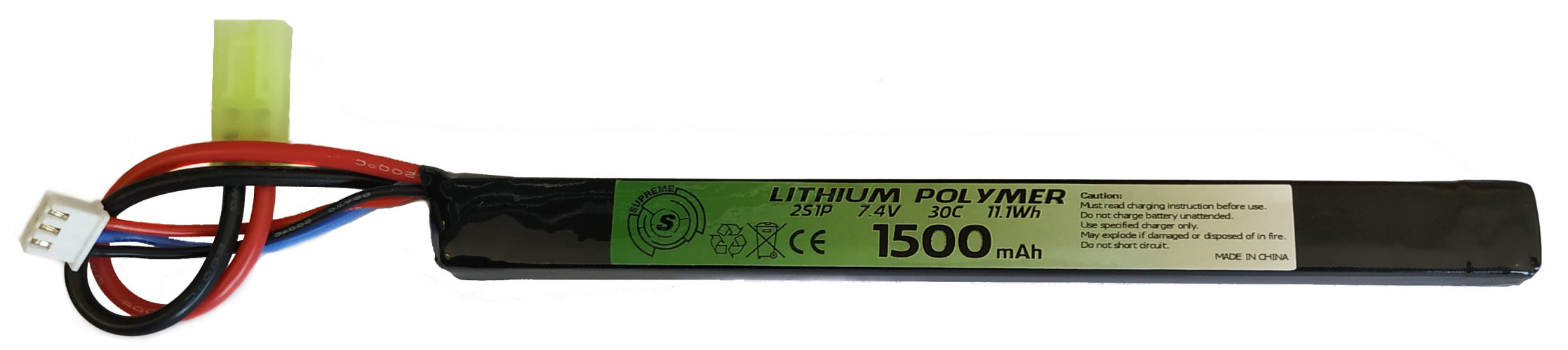 LiPo 7.4 x 1500 30 C - AKS/Kurz - Mini Tamiya (SUPREME)