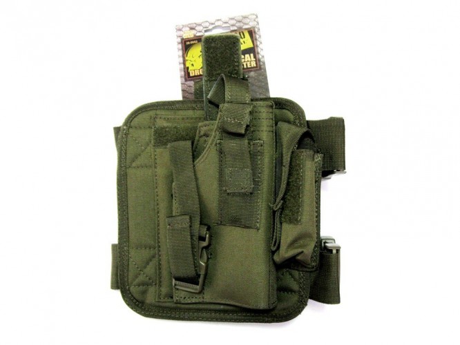 Tactical Drop Leg Holster Verde Oliva Destra