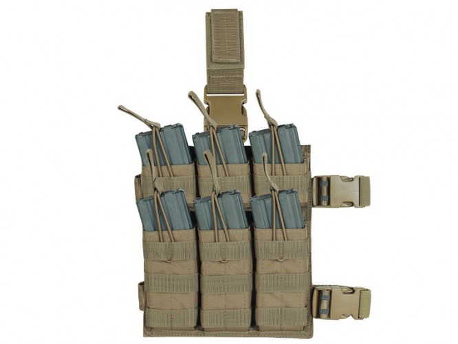 M4/M16 6 Mag Drop Leg Shingle Stacker TAN