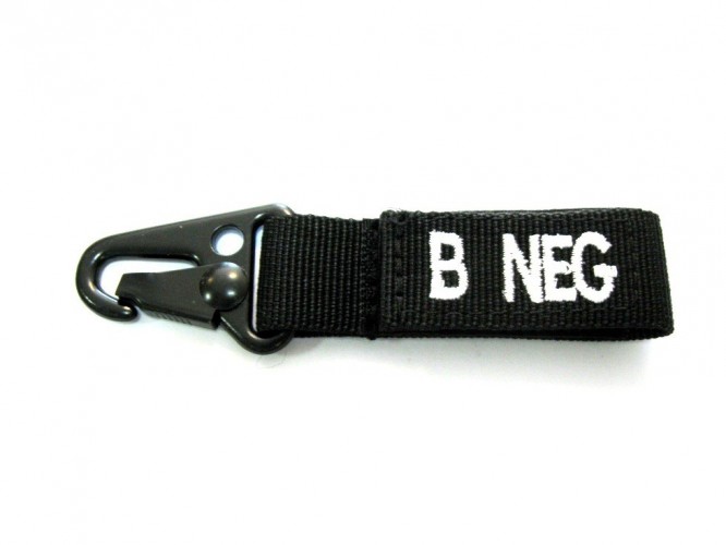 Blood Type Tags B- Black/White