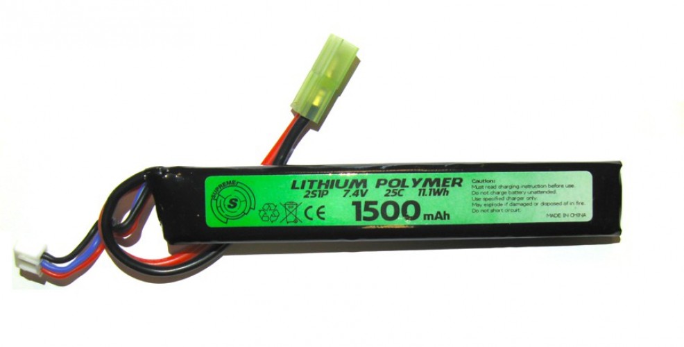 LiPo 7.4 x 1500 25 C Tubo