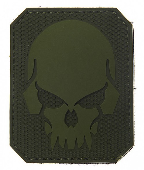 Patch 3D PVC Pirate Skull Verde