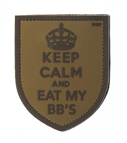 Patch PVC Keep Calm Tan