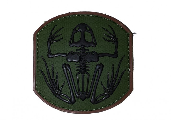 Patch PVC Frog Skeleton Verde