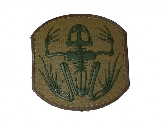 Patch PVC Frog Skeleton TAN