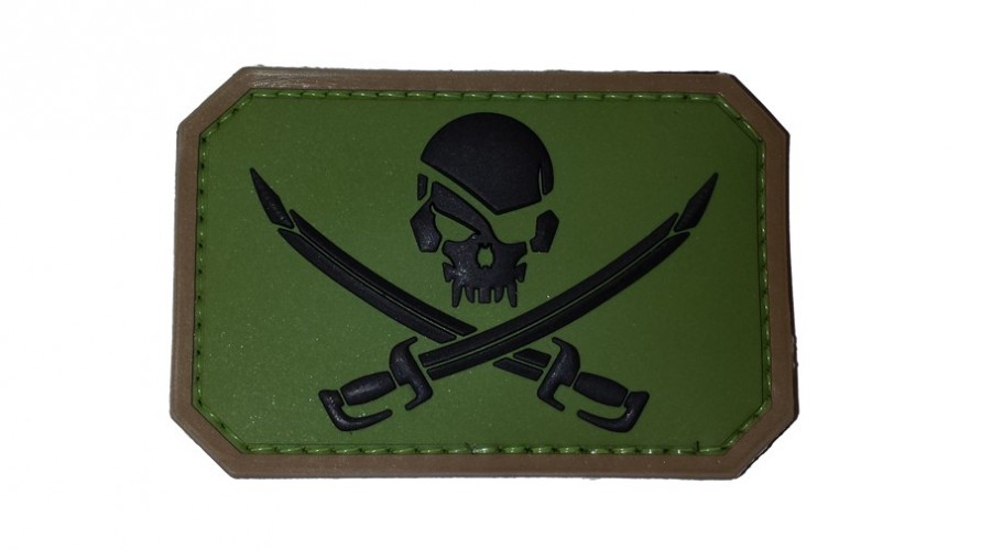 Patch PVC Jolly Roger Verde