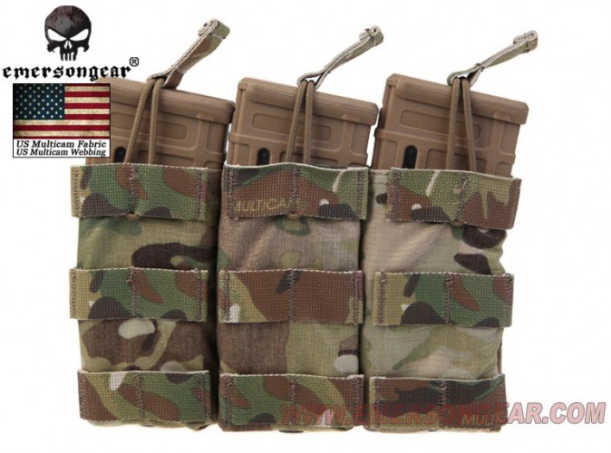 Tasca Porta Caricatore Triplo Open Top Multicam