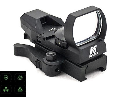 Reflex Optic Nero con Reticolo Zombie Verde QR Mount