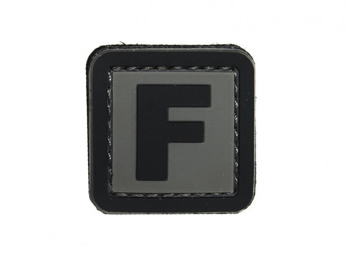 Patch 3D PVC Lettera F