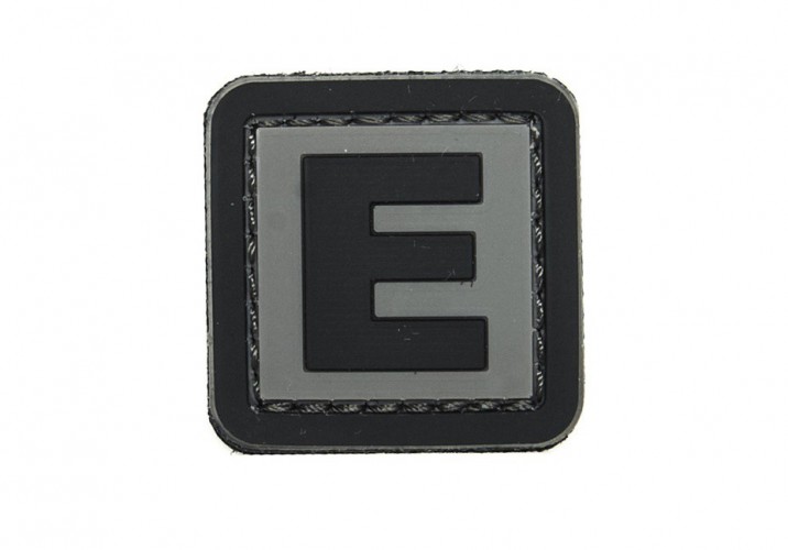 Patch 3D PVC Lettera E