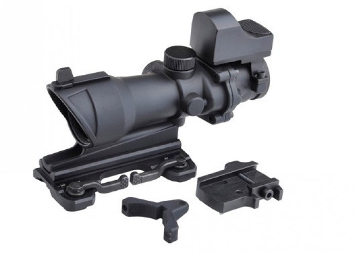 ACOG 4X32 Scope a Sgancio Rapido con Mini Dot Nera