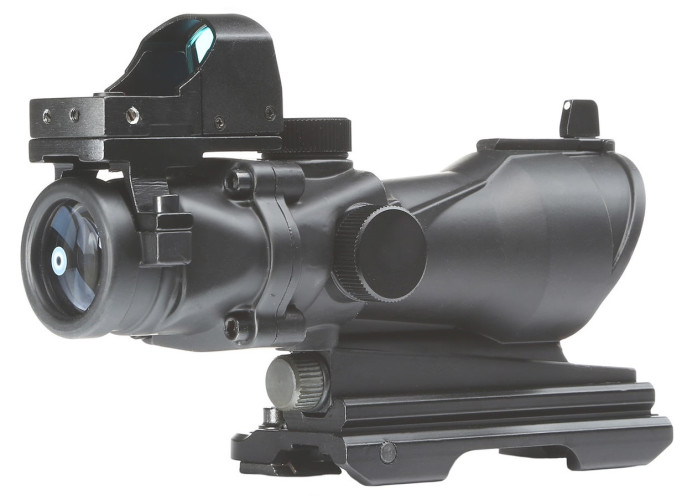 ACOG 4X32 Reticolo Illuminato a Sgancio Rapido con Mini Dot Nera (AO5321 AIM-O)
