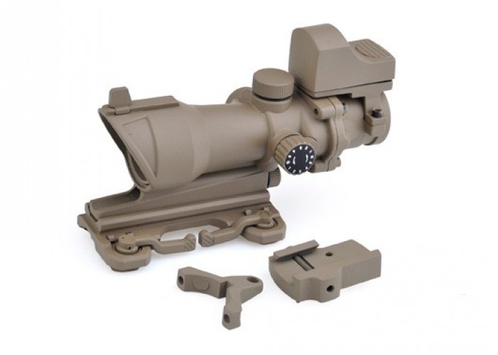 ACOG 4X32 Reticolo Illuminato a Sgancio Rapido con Mini Dot TAN