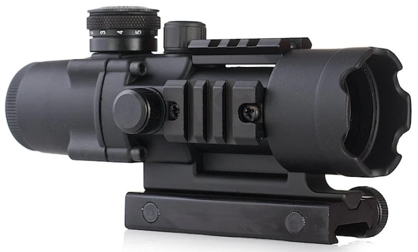 4X32 Tactical Compact Scope con Reticolo Illuminato Nera (AO3036 AIM-O)