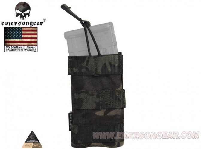 Tasca Porta Caricatore Singolo Open Top Multicam Black