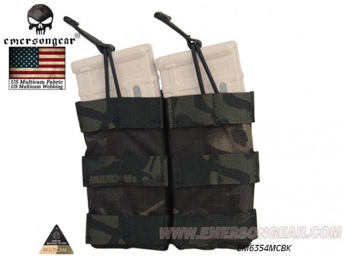 Tasca Porta Caricatore Doppio Open Top Multicam Black