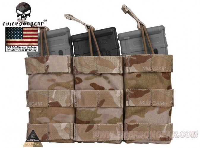 Tasca Porta Caricatore Triplo Open Top Multicam Arid