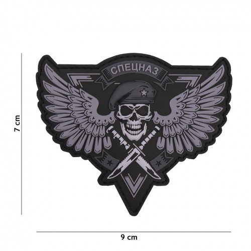 Patch 3D PVC Spetnaz Teschio Grigia