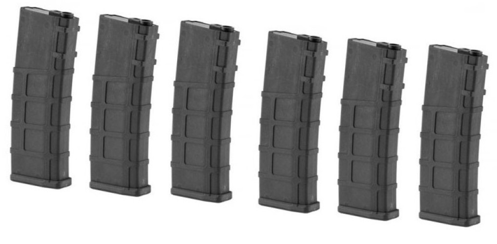 Box 6 Caricatori REAL CAP 30 bb Neri Lonex (GB-06-08)