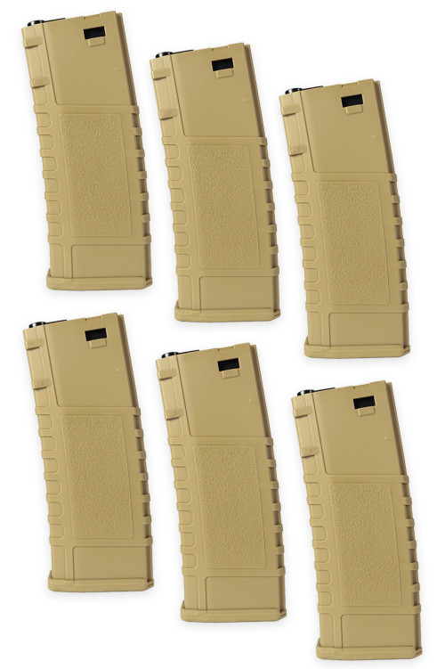 Box 6 Caricatori REAL CAP 30 bb TAN Lonex (GB-06-09)