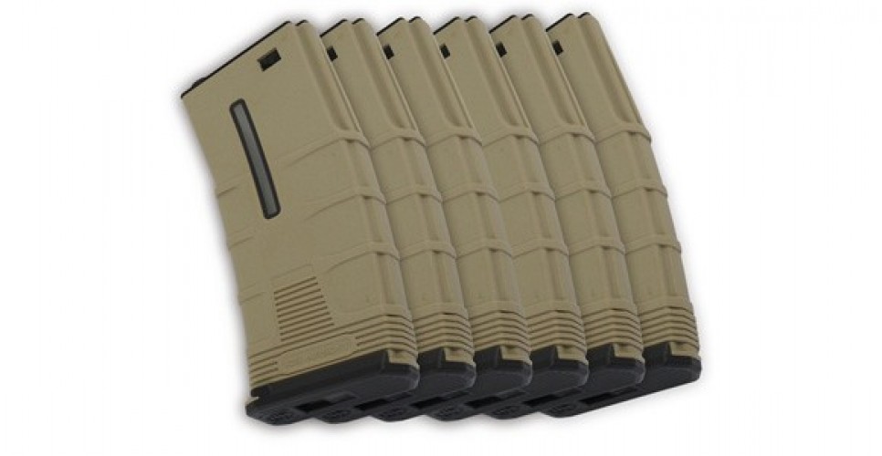 Set da 6 Caricatori Monofilari T-Tactical per M4 da 45bb TAN