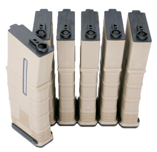 Set da 6 Caricatori Monofilari T-Tactical per M4 da 120bb TAN (MA-414 ICS)