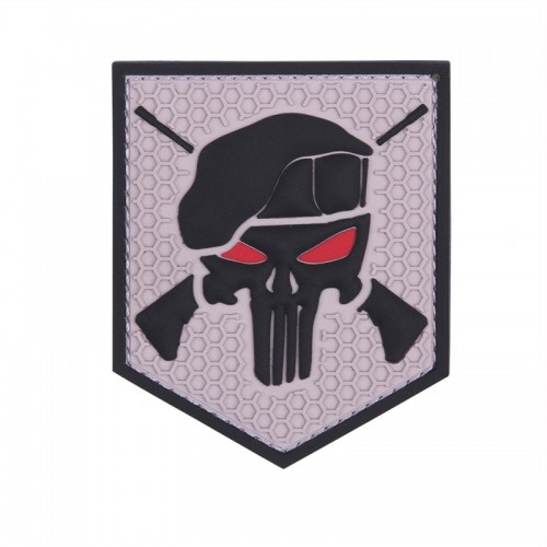 Patch 3D PVC Commando Punisher Grigia (101 INC)