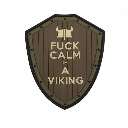 Patch 3D PVC Fuck Calm Im a Viking Brown/Green (101 INC)