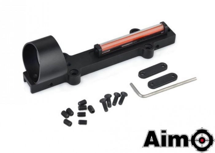 1X28 Collimeter Sight Optic Fiber per Fucile a Pompa Nero (AO3042 AIM-O)