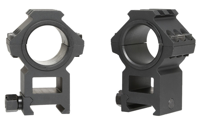 Coppia di Anelli Alti Top Rail 25.4 - 30 mm Neri (AO9030 AIM-O)