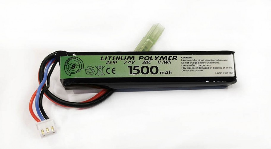 LiPo 7.4 x 1500 30 C Tubo (SUPREME)