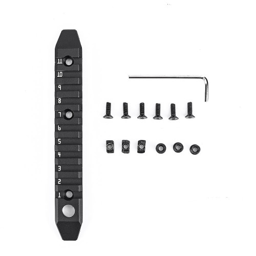 11-Slot M-Lok & KeyMod Rail Black (ME08008 Metal)