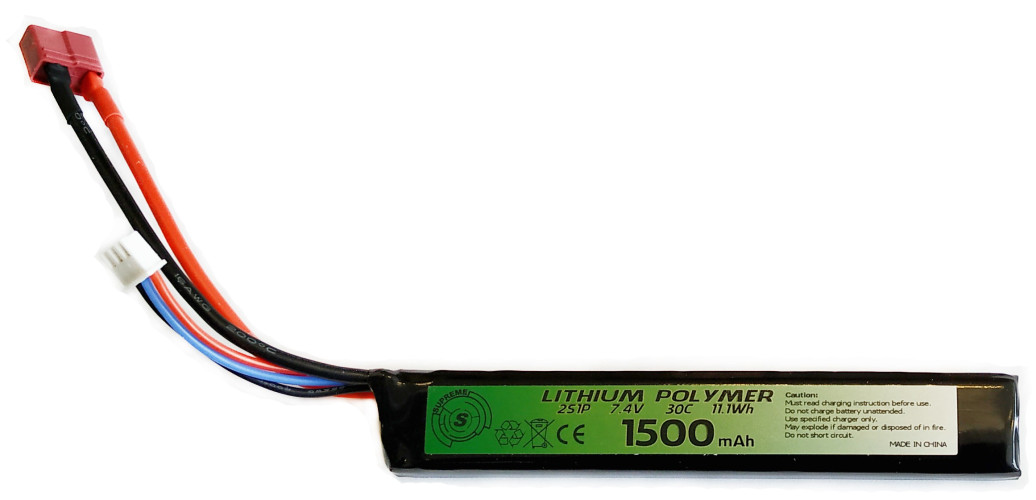 LiPo 7.4 x 1500 30 C Tubo DEANS (SUPREME)