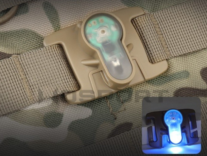 MOLLE Webbing Tactical Signal Light - TAN - Led BLU (LT-06-T-B Wosport)