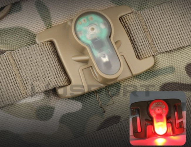MOLLE Webbing Tactical Signal Light - TAN - Led Rosso (LT-06-T-R Wosport)