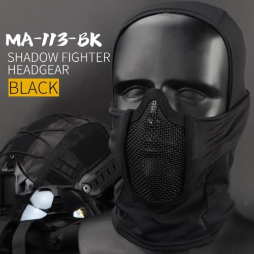 Shadow Fighter Mask - Black (MA-113-BK WOSPORT)