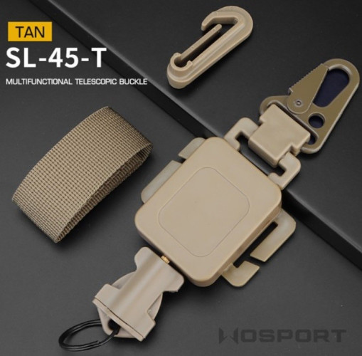 WST Multi-Funcional Retractable Buckle - TAN (SL-45-T Wosport)