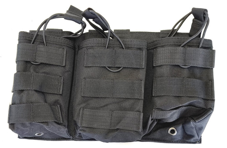 Triple Mag Pouch 7.62 - Open Top - Black (WT0002 WADSN)