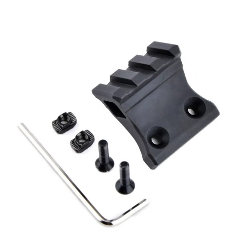 M-Lok & Keymod 1 O'Clock Offset Rail - Black (ME08032 Metal)