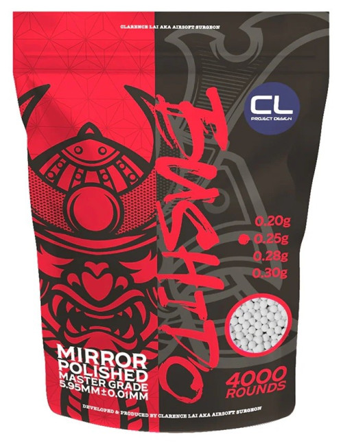 Busta di Pallini Bushido - 4000bb - 0.25g (BU025450300 PTS)