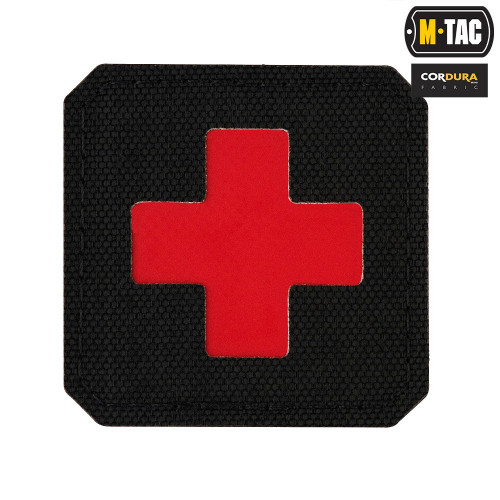 Patch Medic Cross - Laser Cut - Black/Red (5903886826335 M-Tac)
