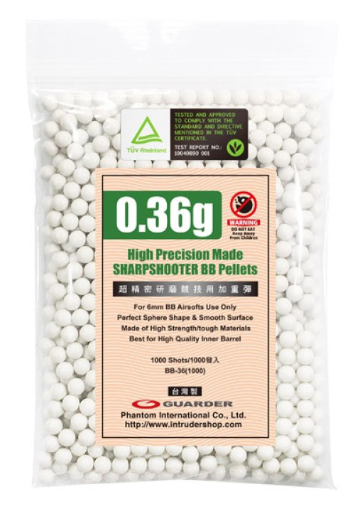 Busta da 360g di Pallini da 0.36g (BB-36 Guarder)