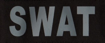 Patch SWAT Argento su Fondo Nero (ID-12(GREY) Guarder)