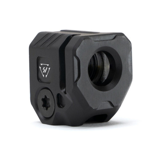 S.I. Square Micro Threaded Barrel Comp - Black (MB-SI-MC-QUAD Madbull)