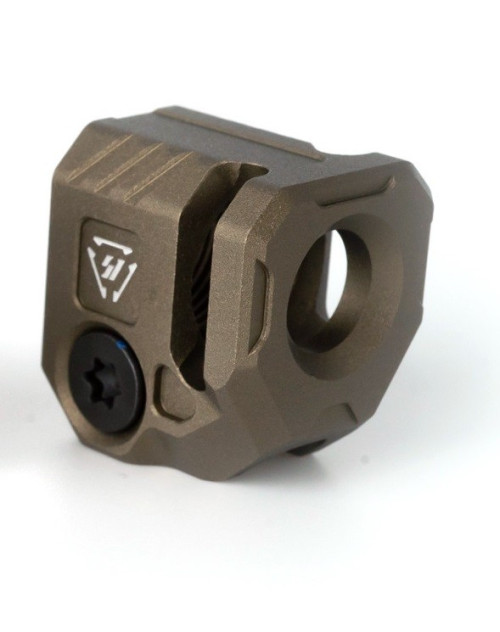 S.I. Square Micro Threaded Barrel Comp - Flat Dark Earth (MB-SI-MC-QUAD Madbull)